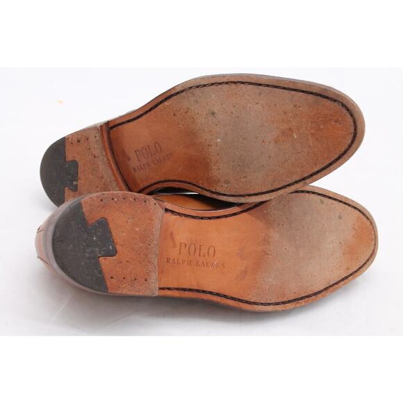 Polo Ralph Lauren Saddle Brown cap toe Broque oxford Shoes Made in USA US 9.5 D main image 4